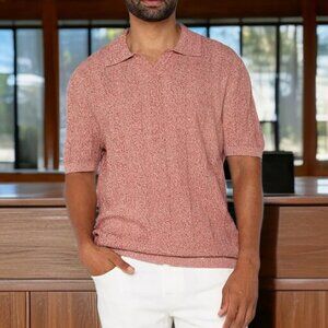 NWT LIVERPOOL LA (LG) Johnny Collar Short Sleeve Sweater